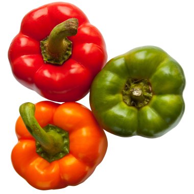 Three sweet peppers clipart