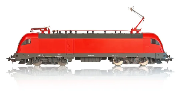 Miniatuur model van elektrische locomotief — Stockfoto