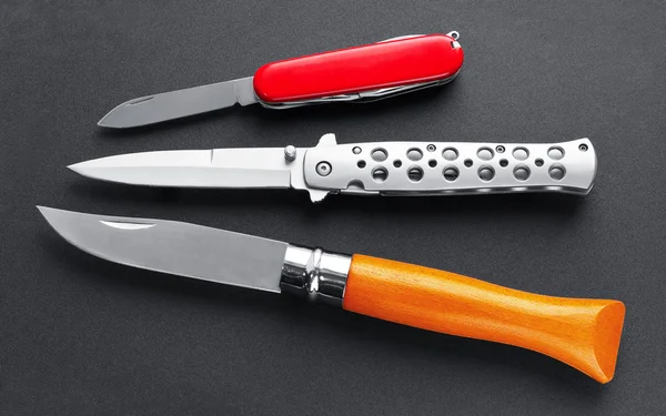 Set di tre coltelli — Foto Stock