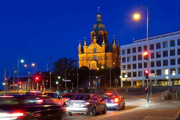 乌斯别斯基大教堂在赫尔辛基，芬兰 — 图库照片