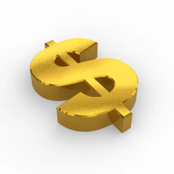 Dólar dourado símbolo — Fotografia de Stock