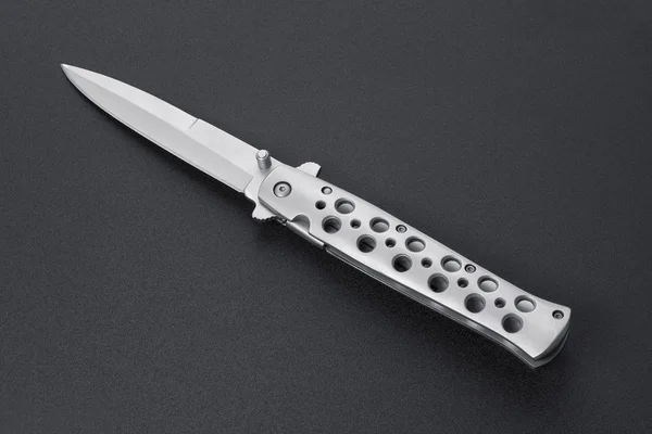 Siyah çelik bıçak — Stok fotoğraf