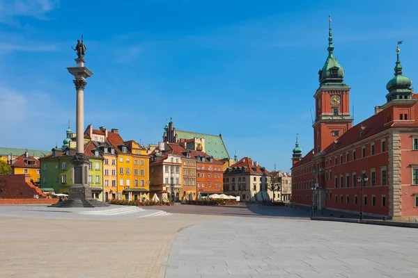 在华沙，波兰城堡广场 — 图库照片