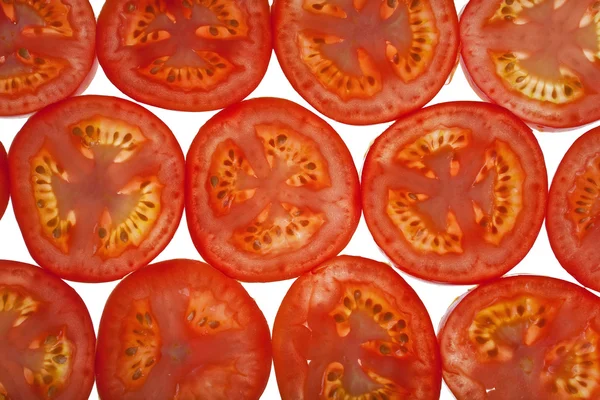 Dilimlenmiş domates arka plan — Stok fotoğraf