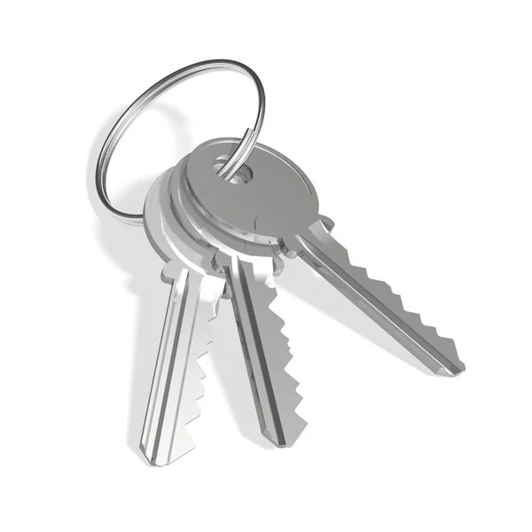 Shiny steel keys — Stock Photo, Image