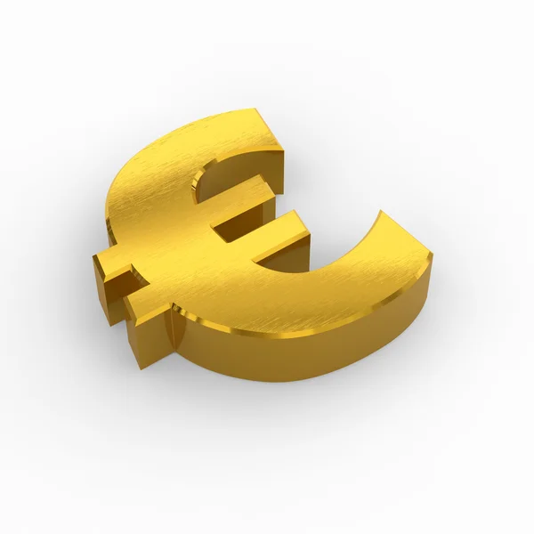 Símbolo dorado EURO — Foto de Stock