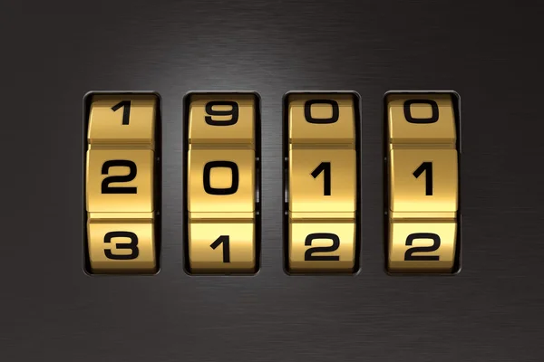 New Year 2011 code lock — Stock Photo, Image