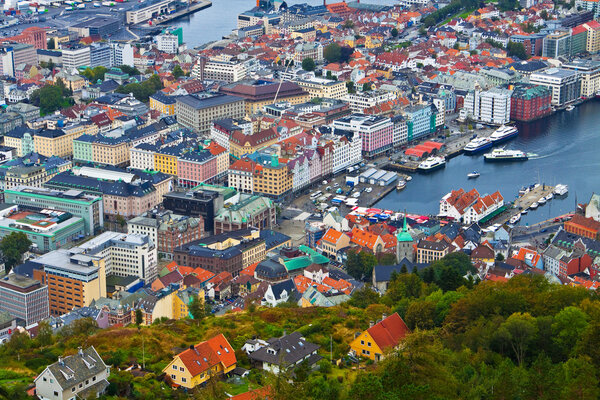 Panorama of Bergen, Norway