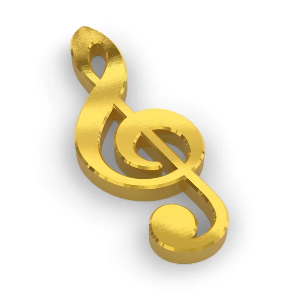 Золотий treble clef — стокове фото