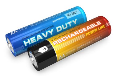 Two AA batteries clipart