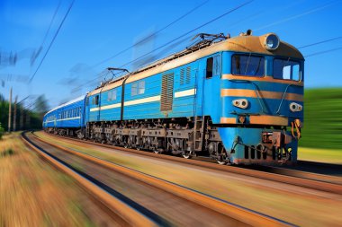 High speed passenger train clipart