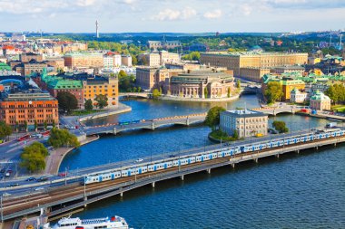 stockholm, İsveç Hava Panoraması