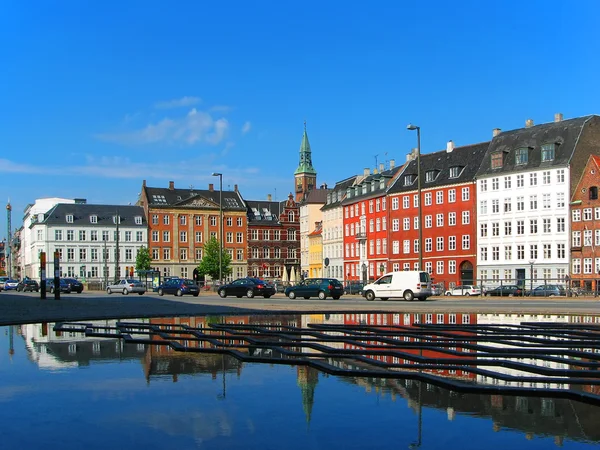 Улица Старого города в Копенгагене — стоковое фото