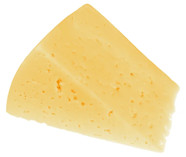 Geïsoleerde stuk kaas — Stockfoto