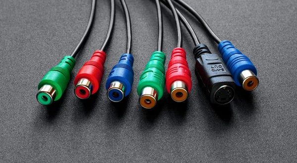Компонентные кабели RGB — стоковое фото