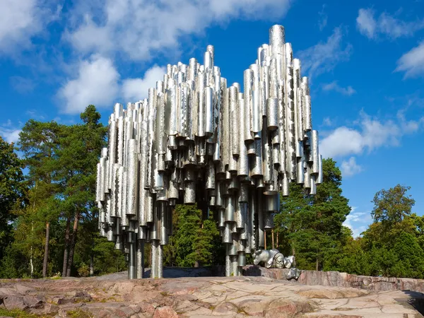 헬싱키, 핀란드의에서 시벨리우스 기념비 — 스톡 사진