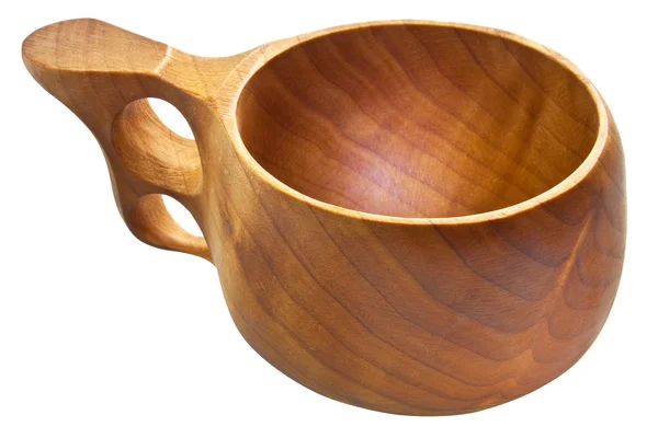 Kuksa - copo de madeira tradicional finlandês — Fotografia de Stock