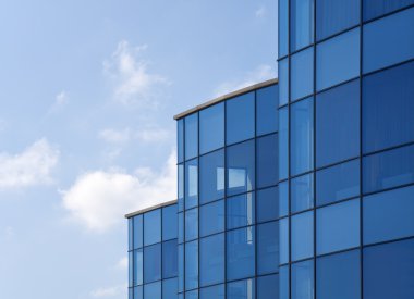 Reflective office building clipart