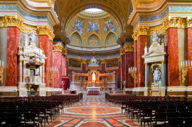 Interior of Stephen's Basilica in Budapest, Hungary clipart