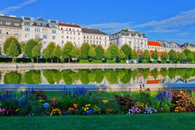 Belvedere garden in Vienna, Austria clipart