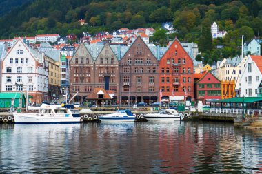Cityscape of Bergen, Norway clipart