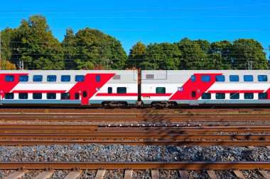 Passenger train in Finland clipart