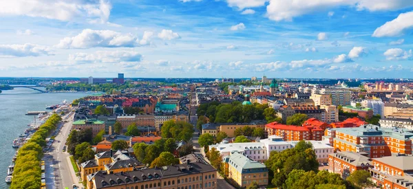 Letecké panorama stockholm, Švédsko — Stock fotografie