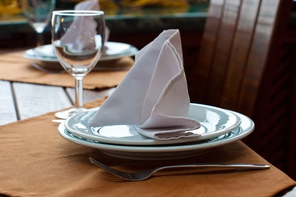 Configuração da mesa do restaurante — Fotografia de Stock
