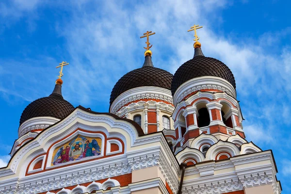 亚历山大 · 涅夫斯基大教堂在 talllinn，爱沙尼亚 — 图库照片