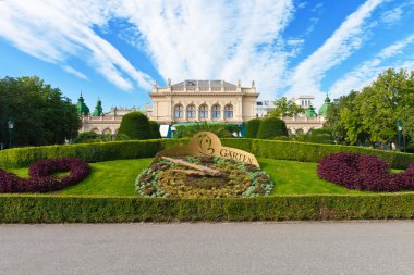 City garden in Vienna, Austria clipart