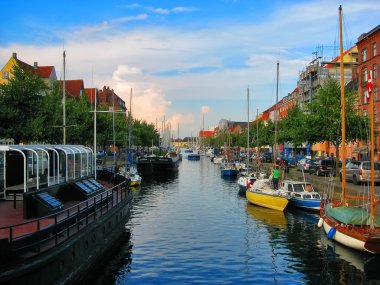 Canal in Copenhagen, Denmark clipart