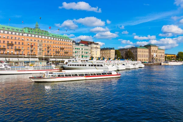 Stockholm 'deki eski kasaba, İsveç. — Stok fotoğraf