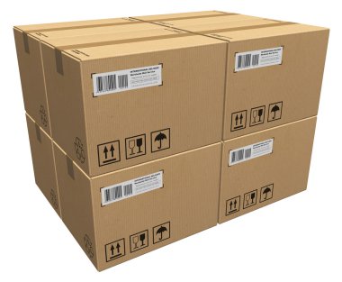 Cardboard boxes clipart