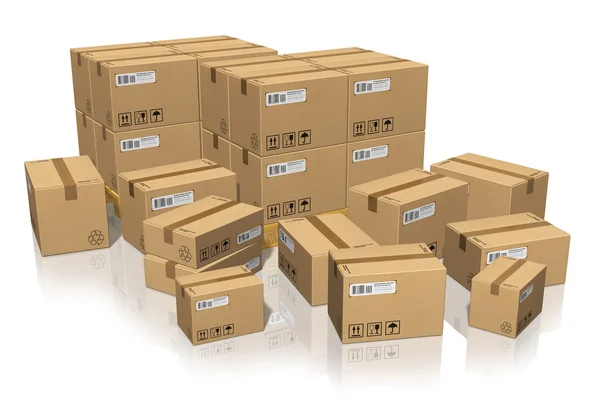 Conjunto de diferentes cajas de cartón — Foto de Stock