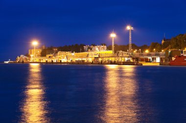 Evening port in Helsinki, Finland clipart