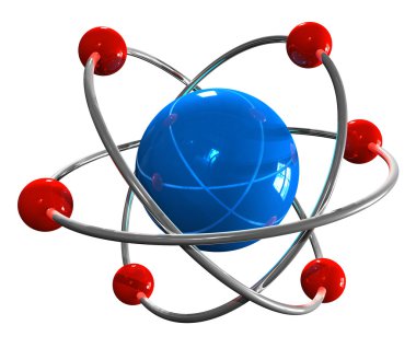 Atom model clipart