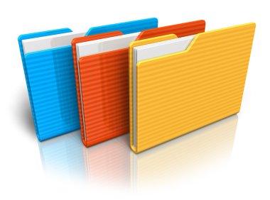 Color folders clipart