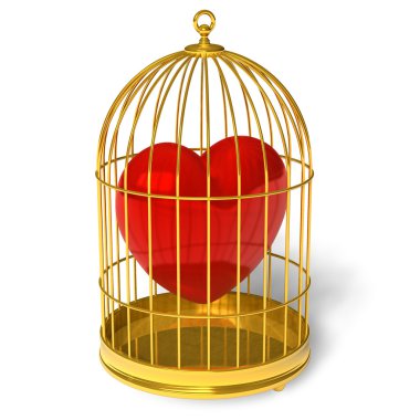 Heart in cage clipart