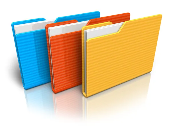 Kolor folderów — Zdjęcie stockowe