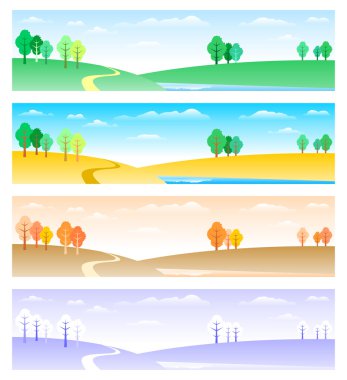 Four seasons clipart