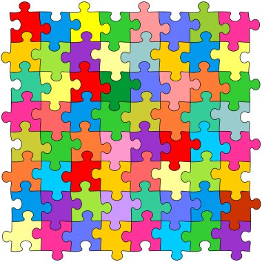 Seamless color puzzles background clipart