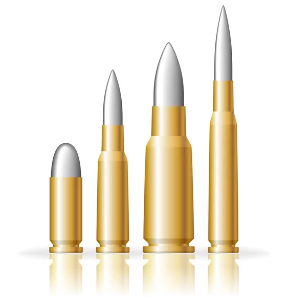 Set of bullets — Stock Vector
