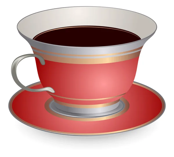 Red cup of coffee — Stock Vector