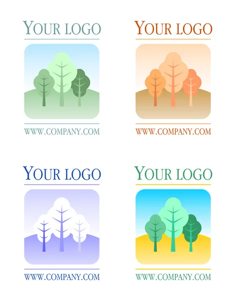 Набор Цветочных Логотипов — стоковый вектор