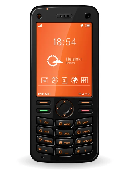 Telefone Celular Preto —  Vetores de Stock