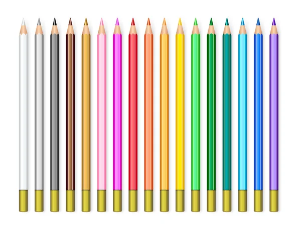 Realistiska pennor set — Stock vektor