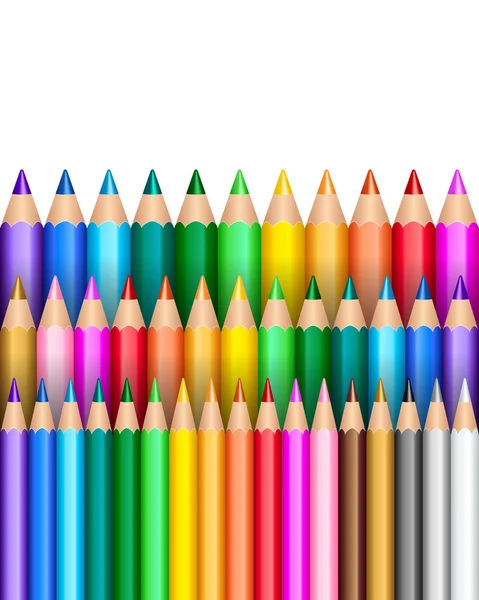 虹の鉛筆の背景 — ストックベクタ