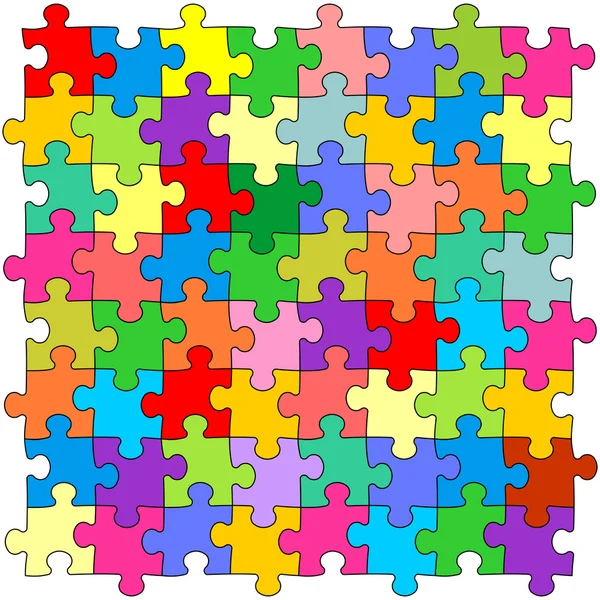 Sfondo puzzle di colore senza soluzione di continuità — Vettoriale Stock