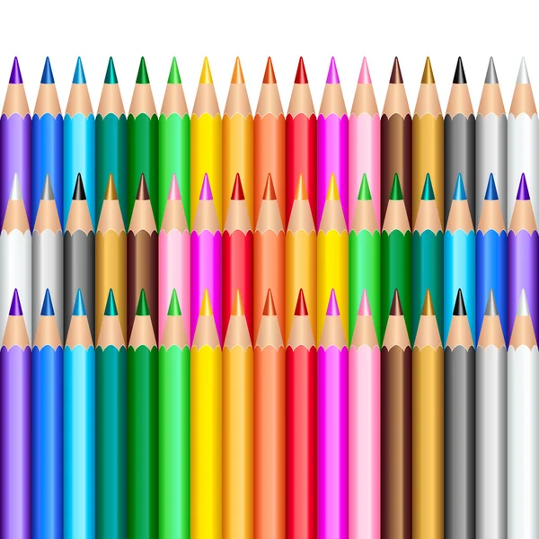 Renkli kalemler arka planı — Stok Vektör