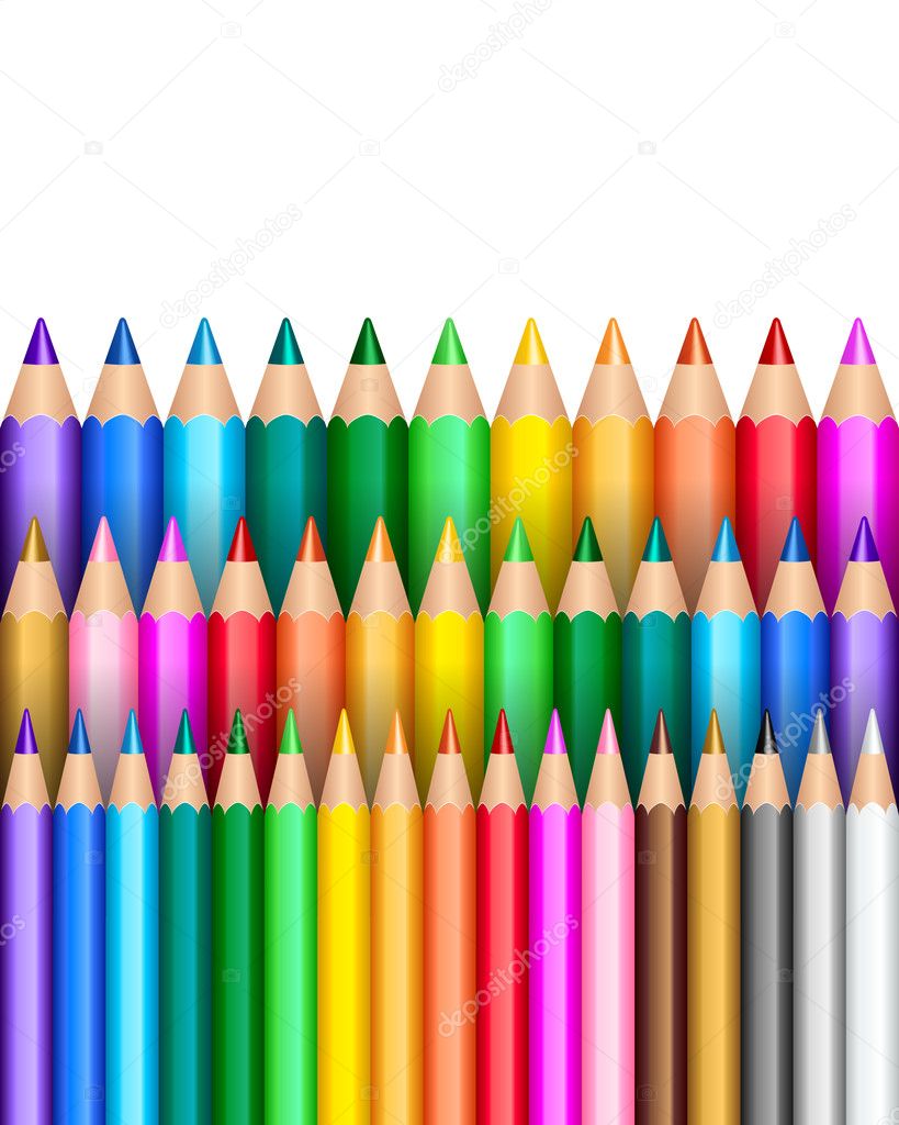 Rainbow pencil background